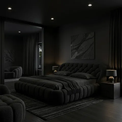 Ciaro Bed Set - Headboard & Base — Black