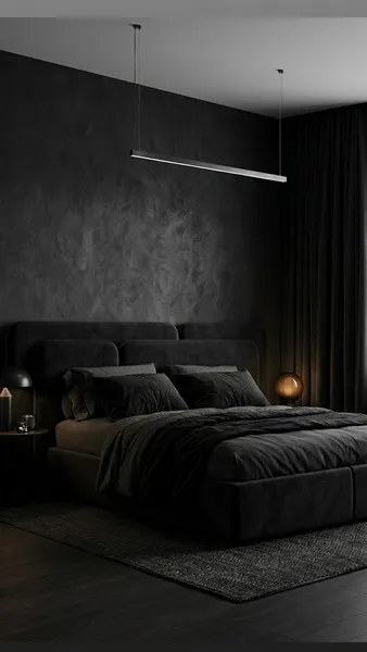 Vesper Bed Set - Headboard & Base — Black