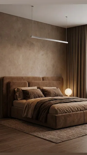Vesper Bed Set - Headboard & Base — Brown