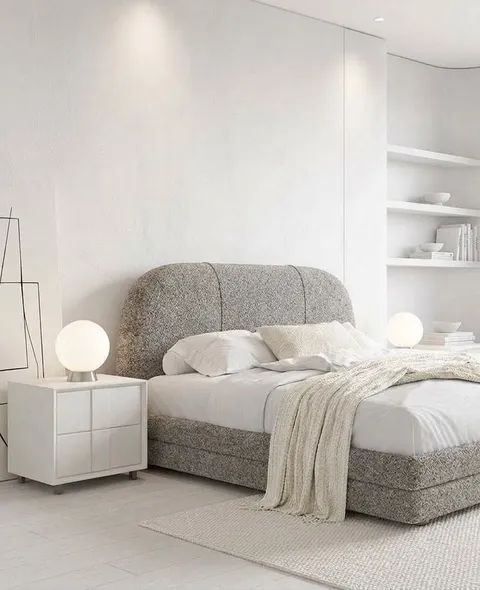 The Nyx Bed Set - Head Board & Base — Gray