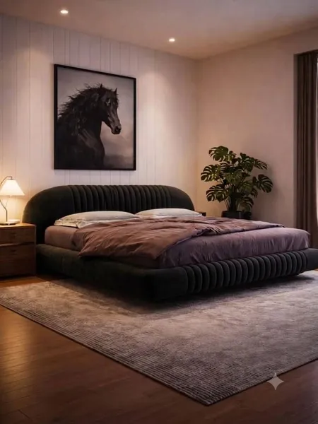 Mello Bed Set - Headboard & Base — Black