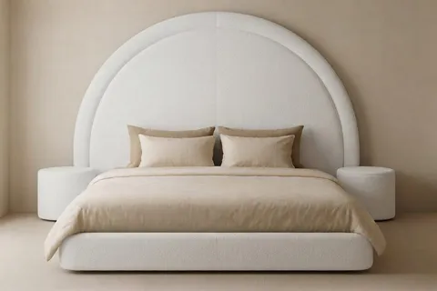 Reba Bed Set - Headboard & Base — White