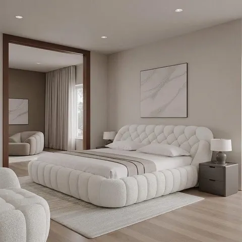 Ciaro Bed Set - Headboard & Base — White