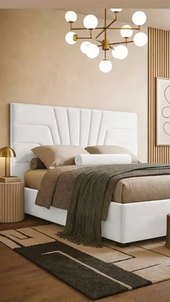 Feno Bed Set - Headboard & Base — White