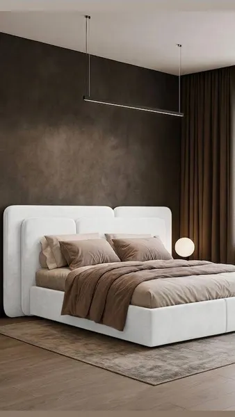 Vesper Bed Set - Headboard & Base — White