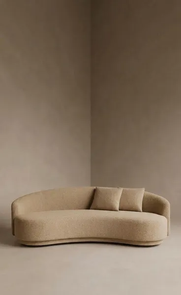 The Cloud Curved Sofa — Beige