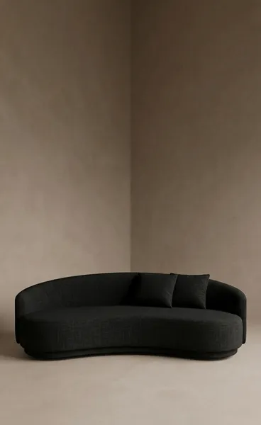 The Cloud Curved Sofa — Black