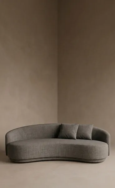 The Cloud Curved Sofa — Gray