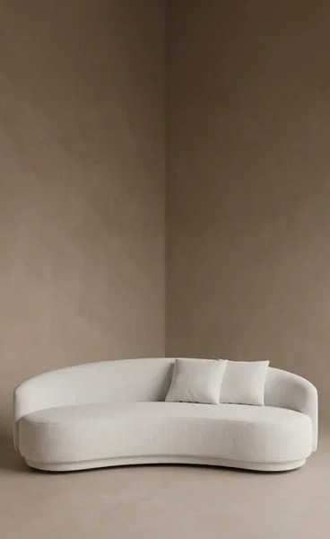 The Cloud Curved Sofa — White