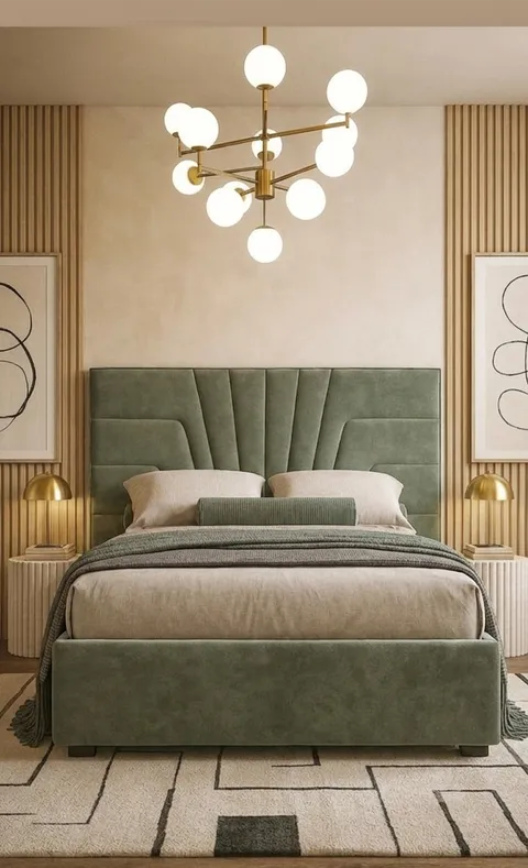 Feno Bed Set - Headboard & Base — view 2