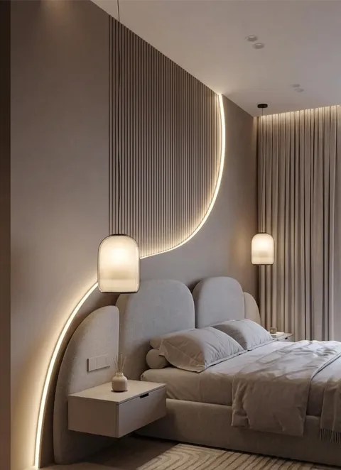 Orya Bed Set - Headboard & Base — view 2