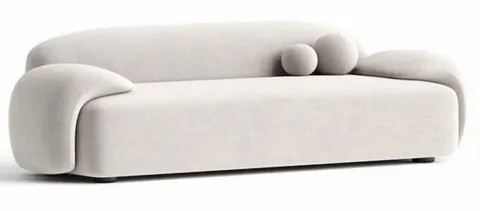 Sculpted Modern Sofa — view 2